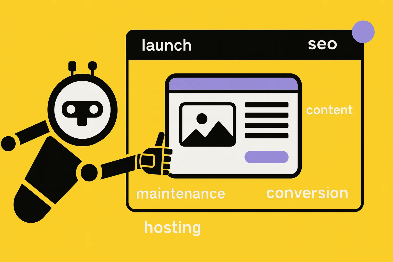 Theo robot comparing AI website builder options